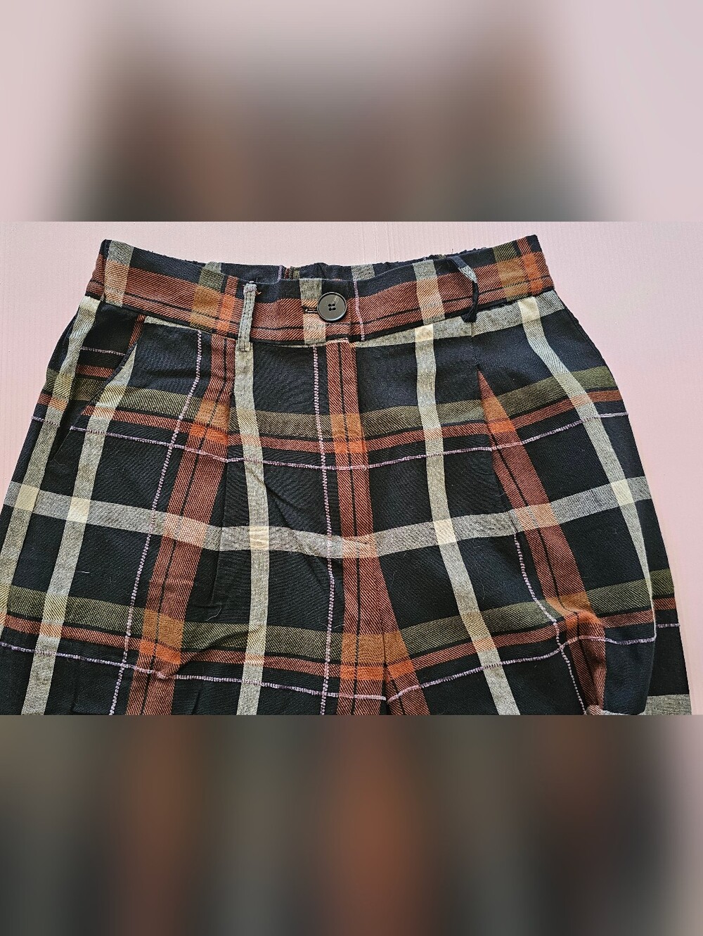 FRNCH Straight Plaid Pants - Picture 2 of 7